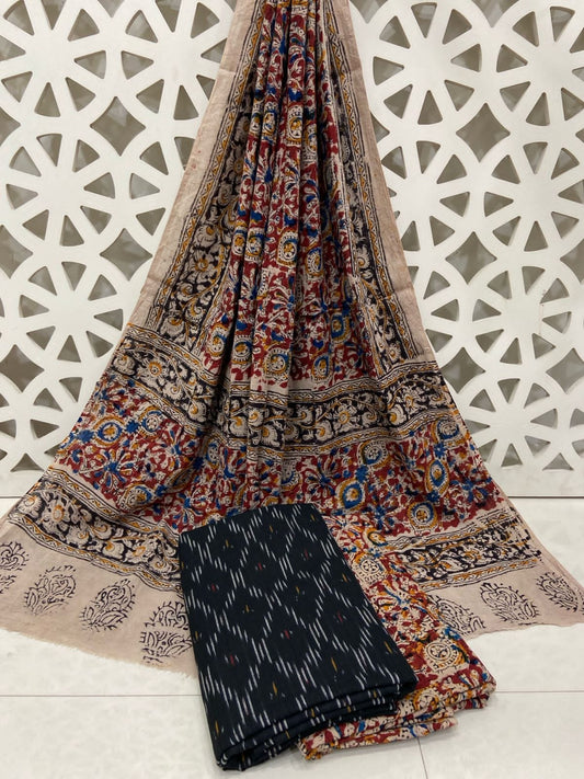 Ikat - Kalamkari Cotton Dress Material