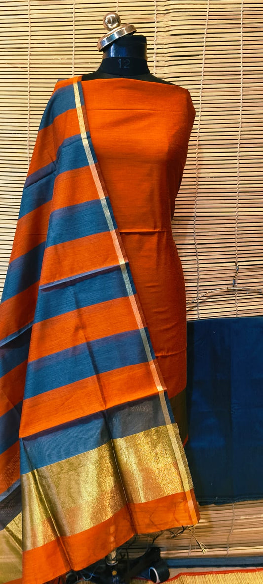 Maheshwari Silk Cotton Dress Material