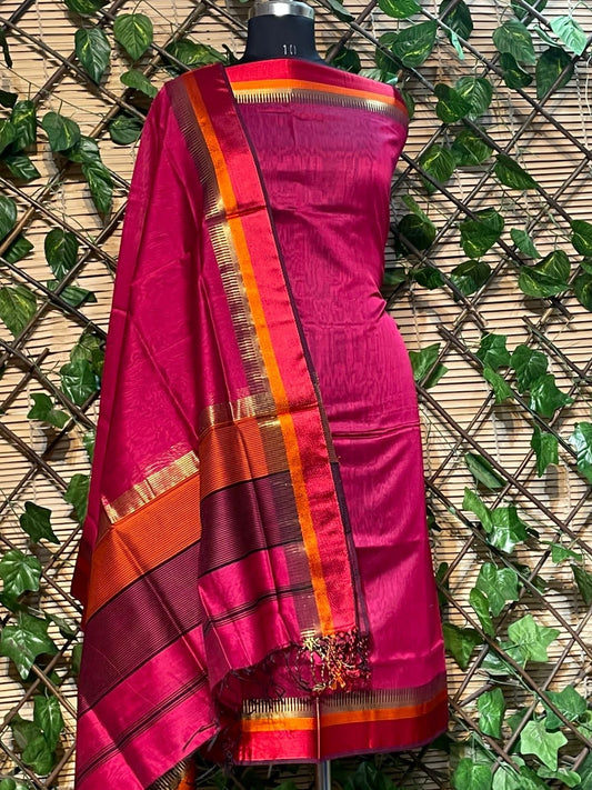 Maheshwari Silk Cotton Dress Material