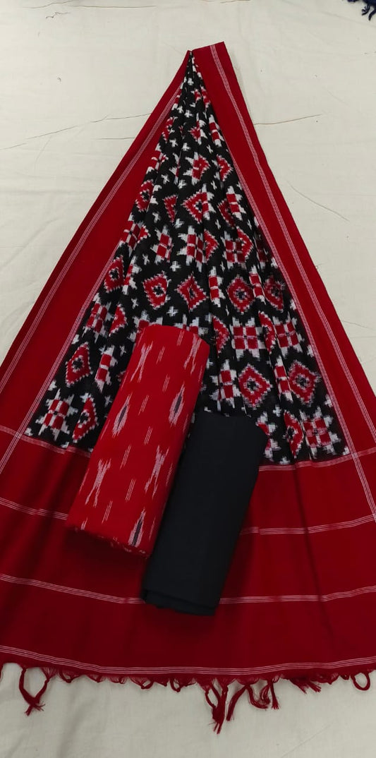 Telia Rumal Double Ikat Cotton Dress Material