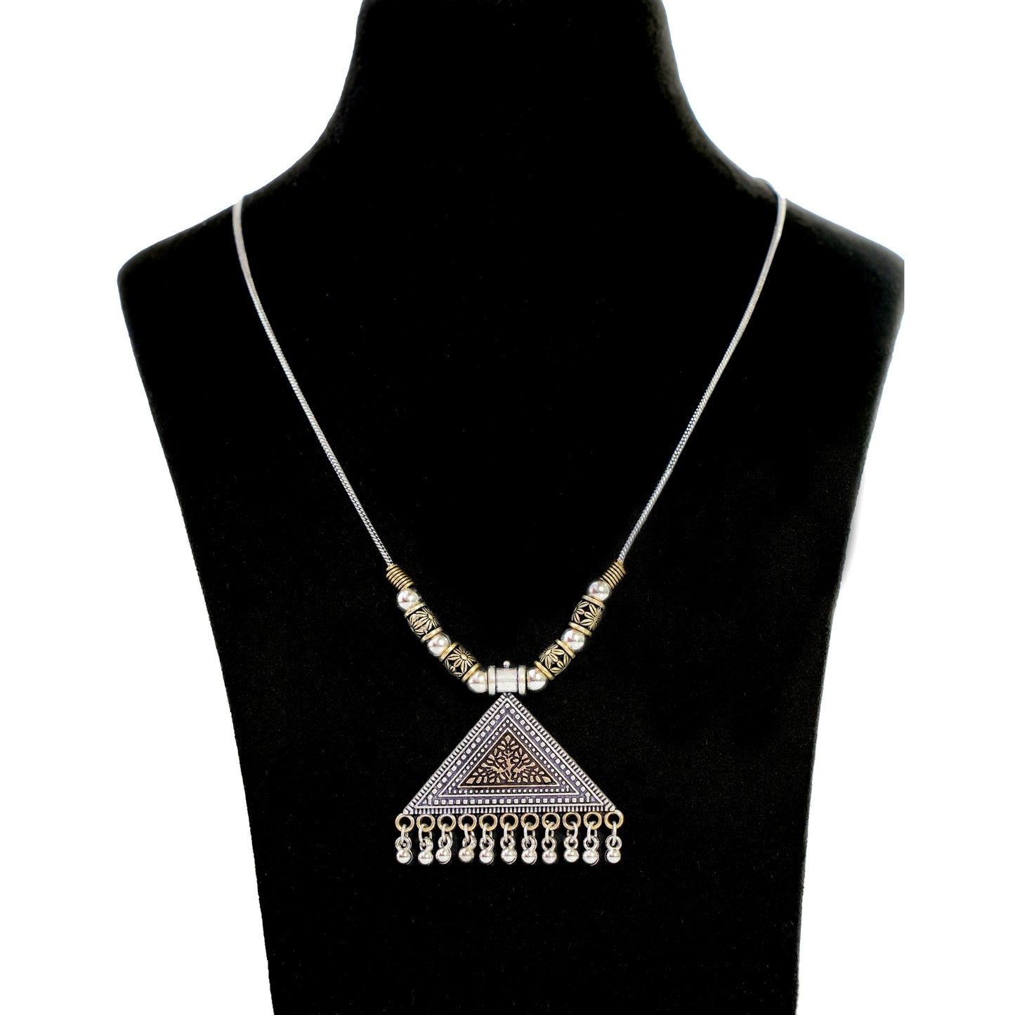 German Silver Oxidized Necklace