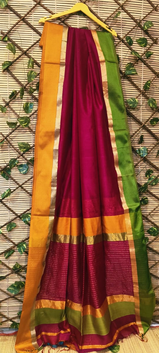 Maheshwari Silk Cotton Saree with Blouse