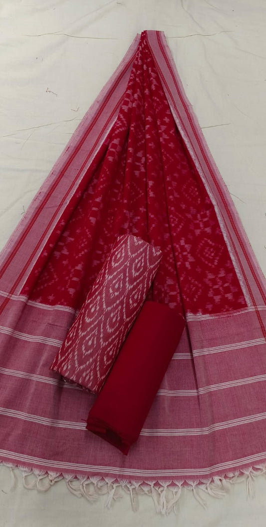 Telia Rumal Double Ikat Cotton Dress Material
