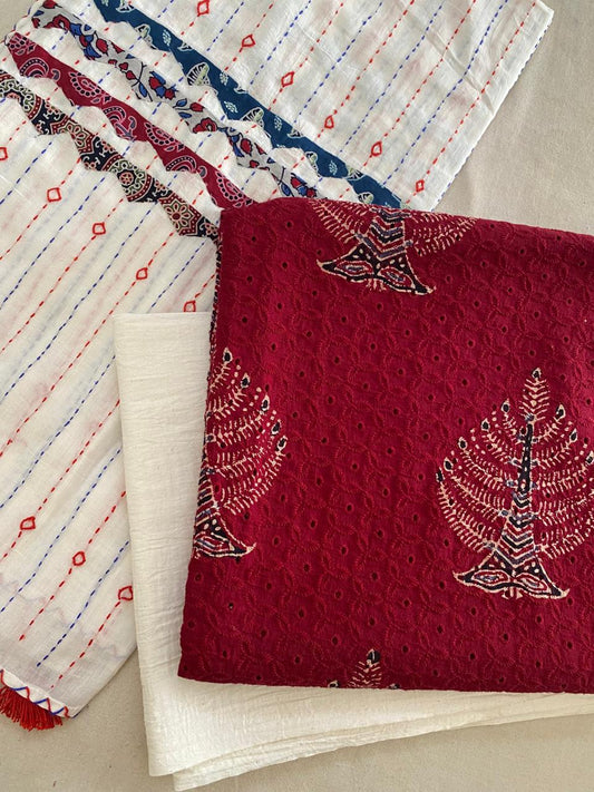 Ajrakh Cotton hakoba Dress Material