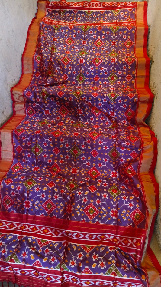 Putapakka Pure Silk Dupatta in Patola Motives