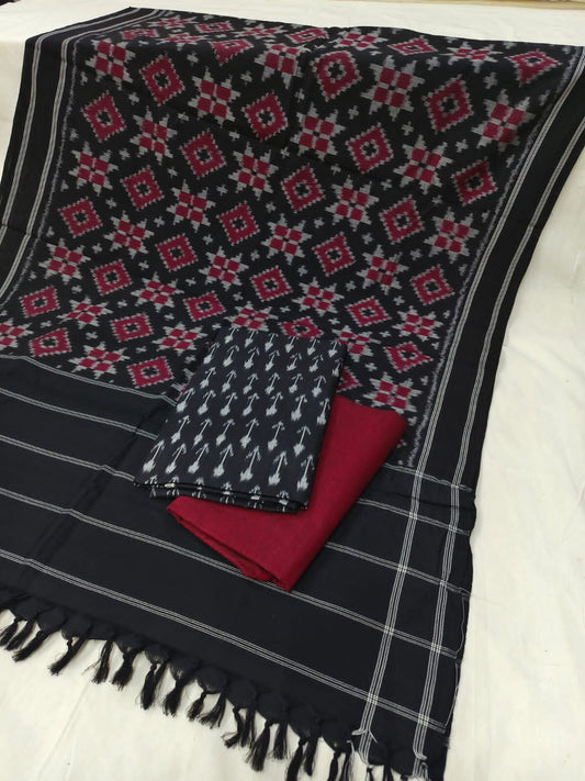 Telia Rumal Double Ikat Cotton Dress Material