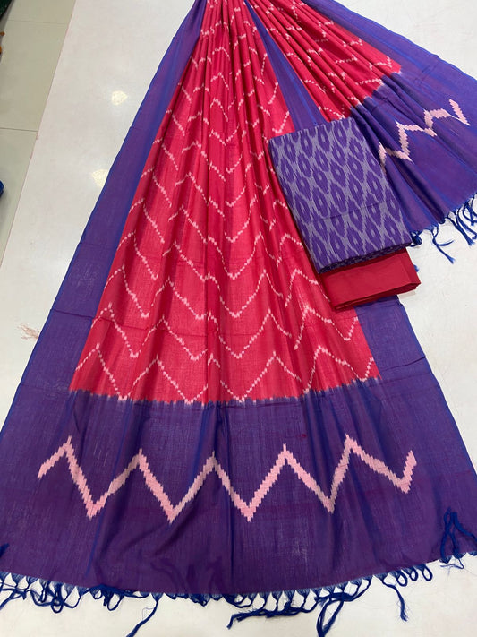 Double Ikat Cotton Dress Material