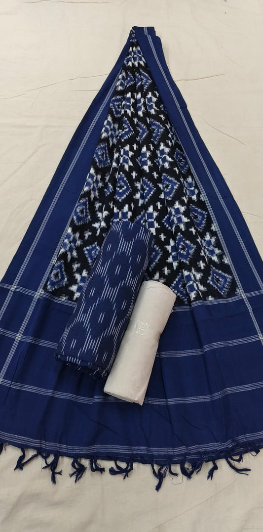 Telia Rumal Double Ikat Cotton Dress Material