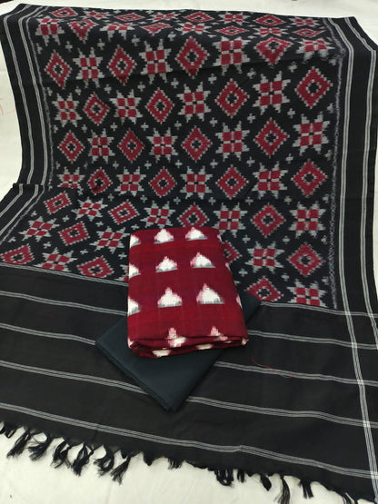 Telia Rumal Double Ikat Cotton Dress Material