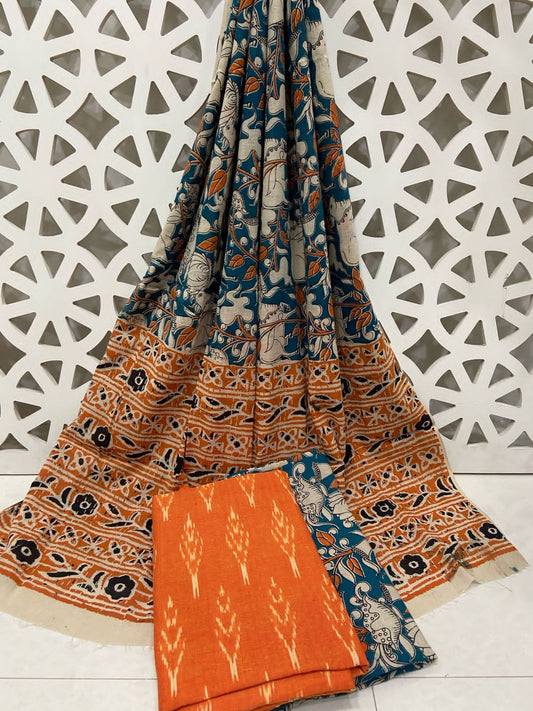 Ikat - Kalamkari Cotton Dress Material
