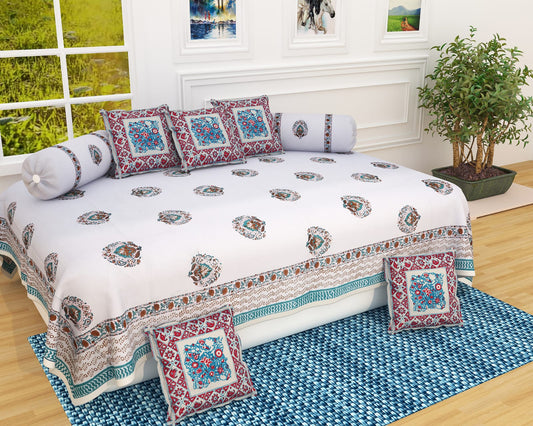 Hand Block Printed Diwan Set
