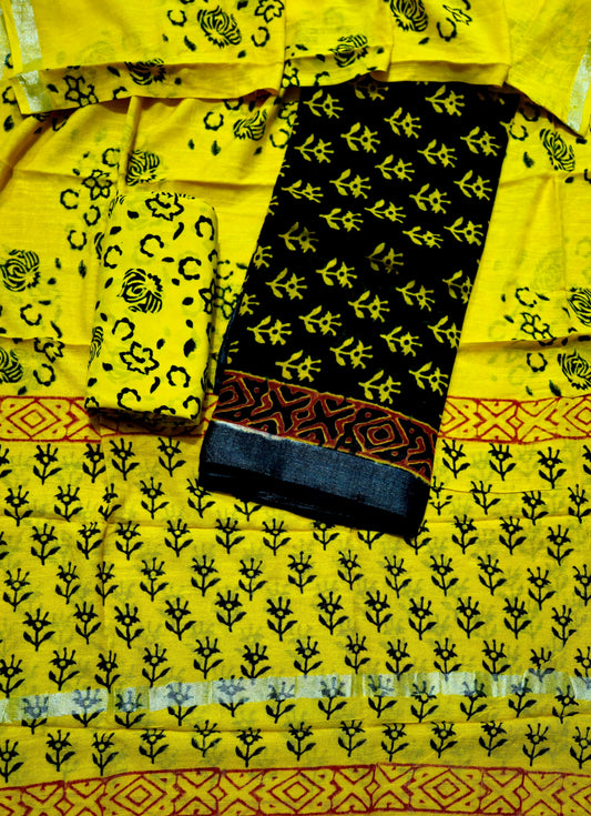 Hand BlockPrint Linen Cotton Dress Material
