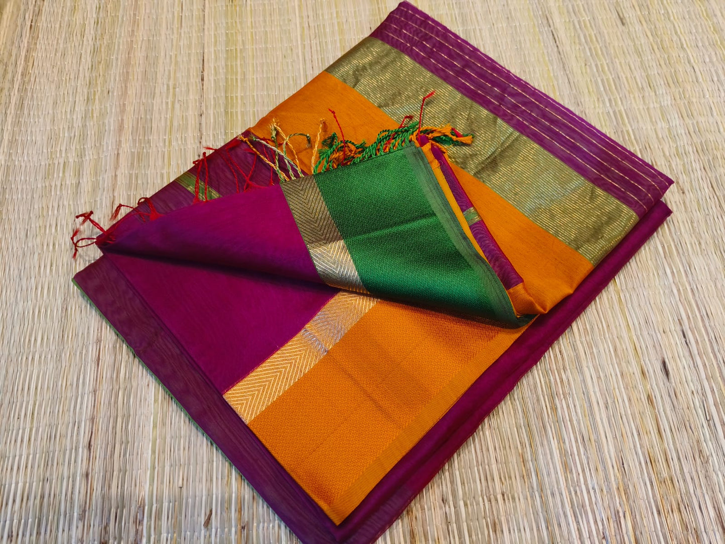 Maheshwari Silk Cotton Saree with Blouse