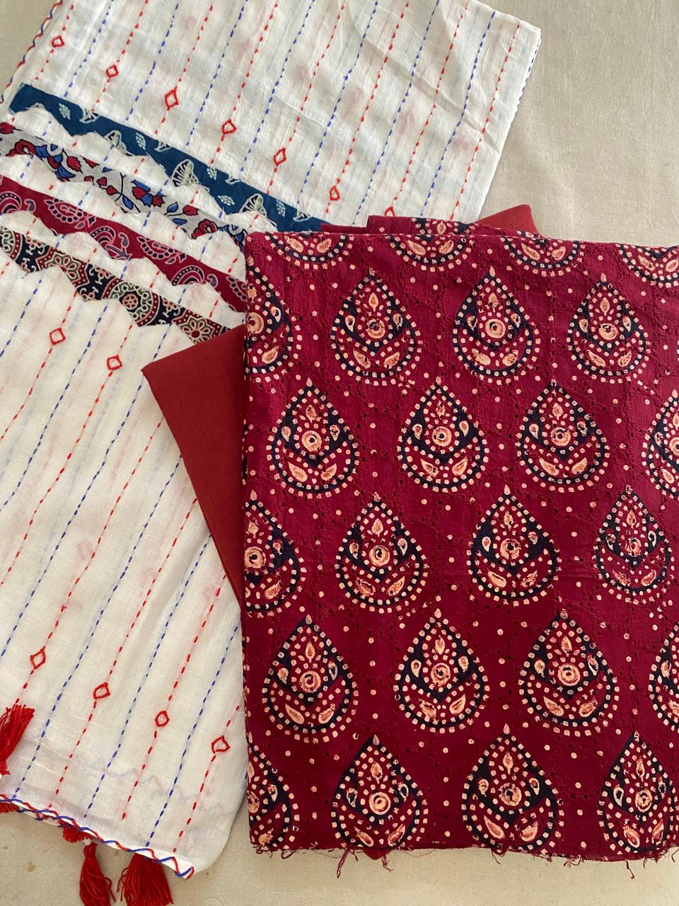 Ajrakh Cotton Hakoba Dress Material