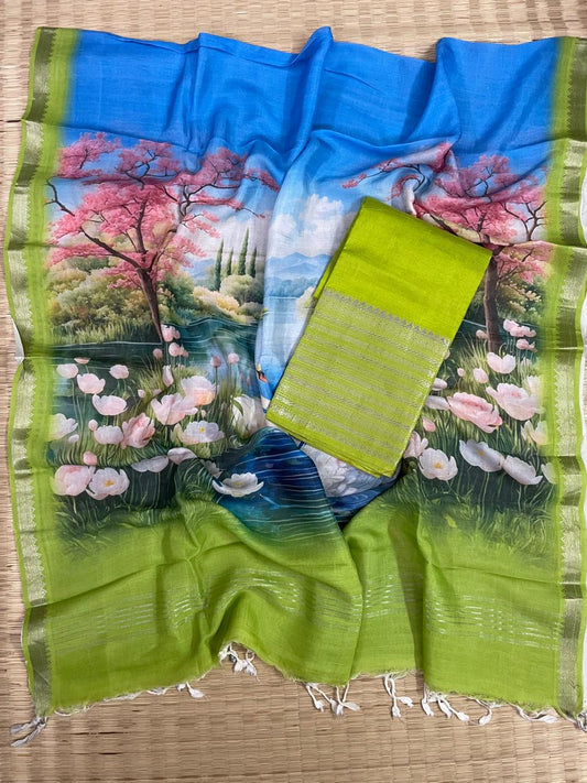 Mangalagiri Silk Dress Material