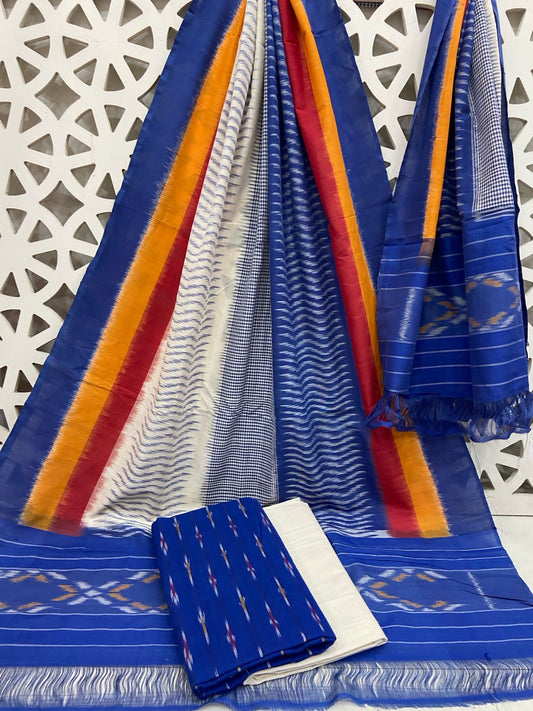 Double Ikat Cotton Dress Material