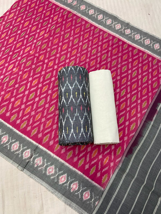 Double Ikat Cotton Dress Material
