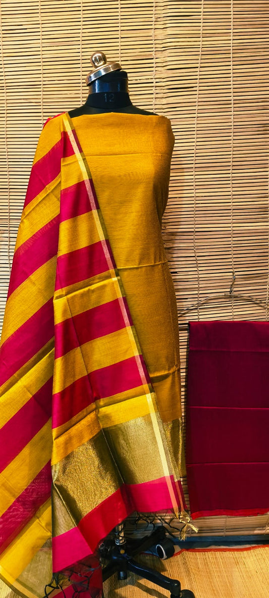 Maheshwari Silk Cotton Dress Material