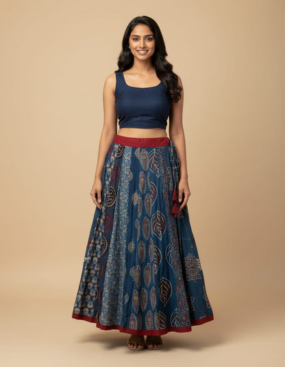Ajrakh Cotton Skirt