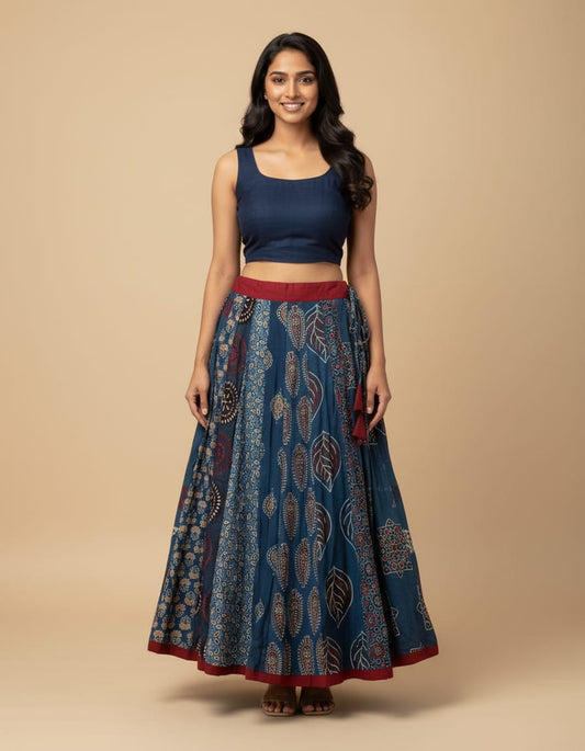 Ajrakh Cotton Skirt