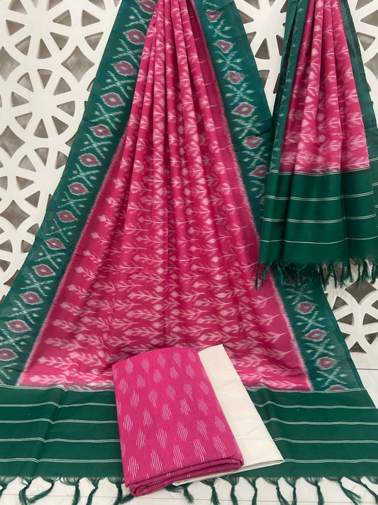 Double Ikat Cotton Dress Material