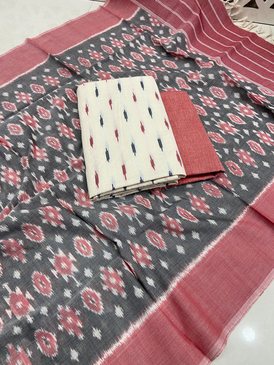 Duble Ikat Cotton Dress Material