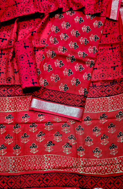 Hand BlockPrint Linen Cotton Dress Material