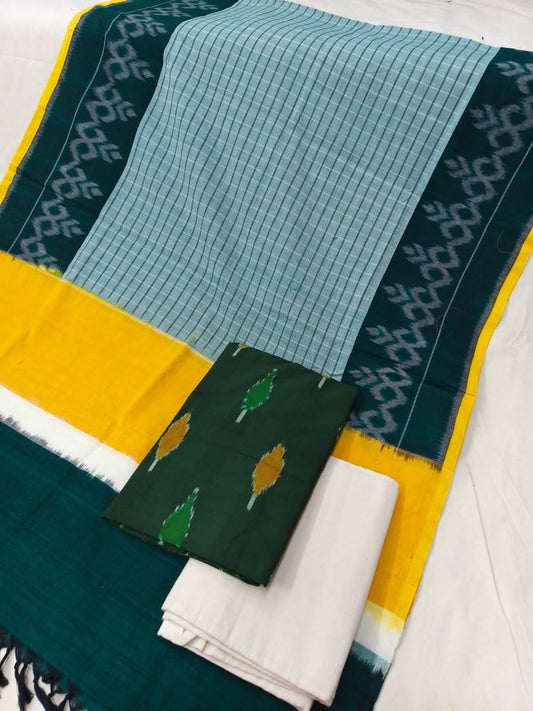 Double Ikat Cotton Dress Material