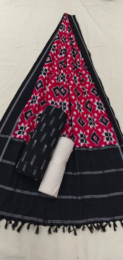 Telia Rumal Double Ikat Cotton Dress Material