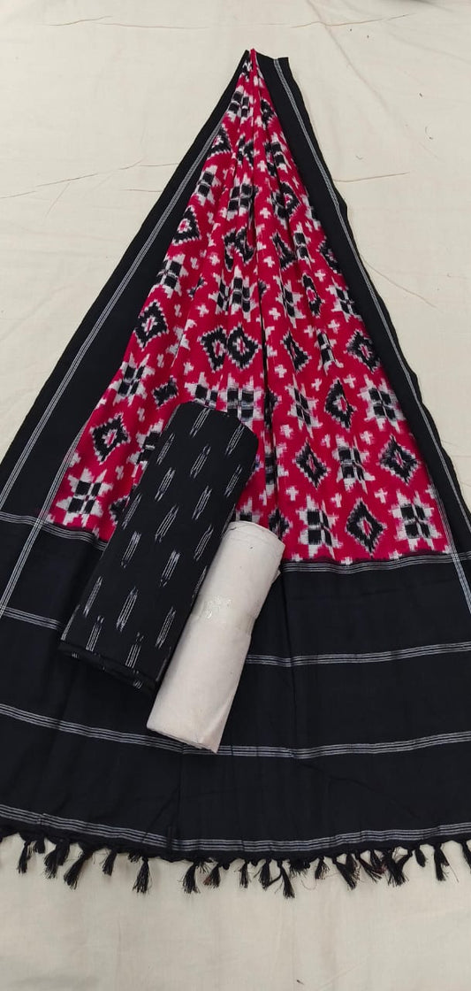 Telia Rumal Double Ikat Cotton Dress Material