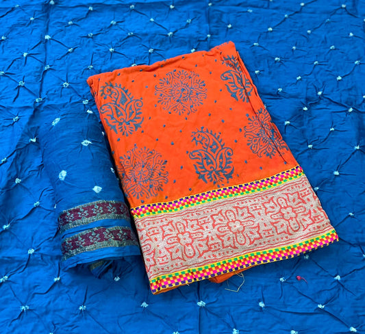 Cotton Bandhej Dress Material