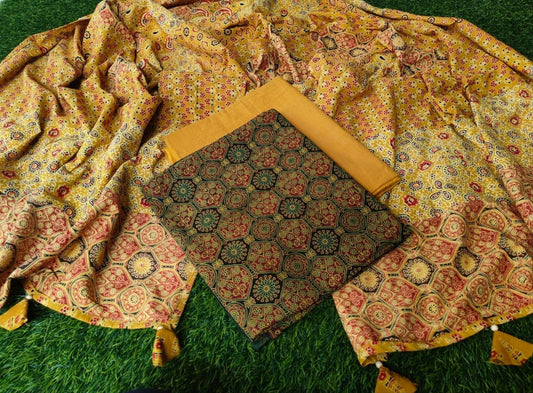 Ajrakh Cotton Dress Material / salwar