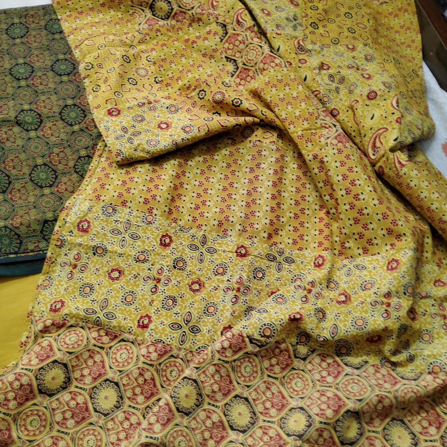 Ajrakh Cotton Dress Material