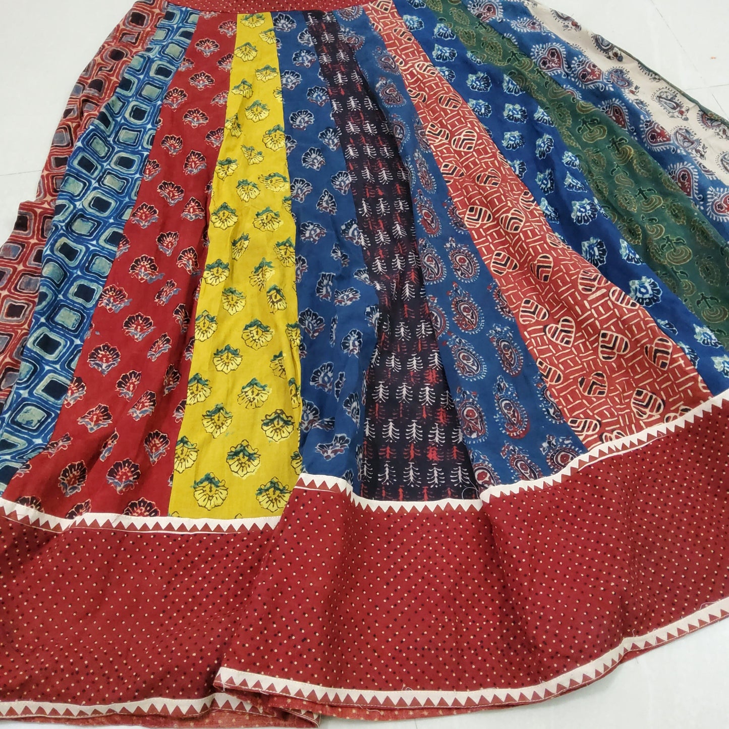 Ajrakh Cotton Full Length Skirt