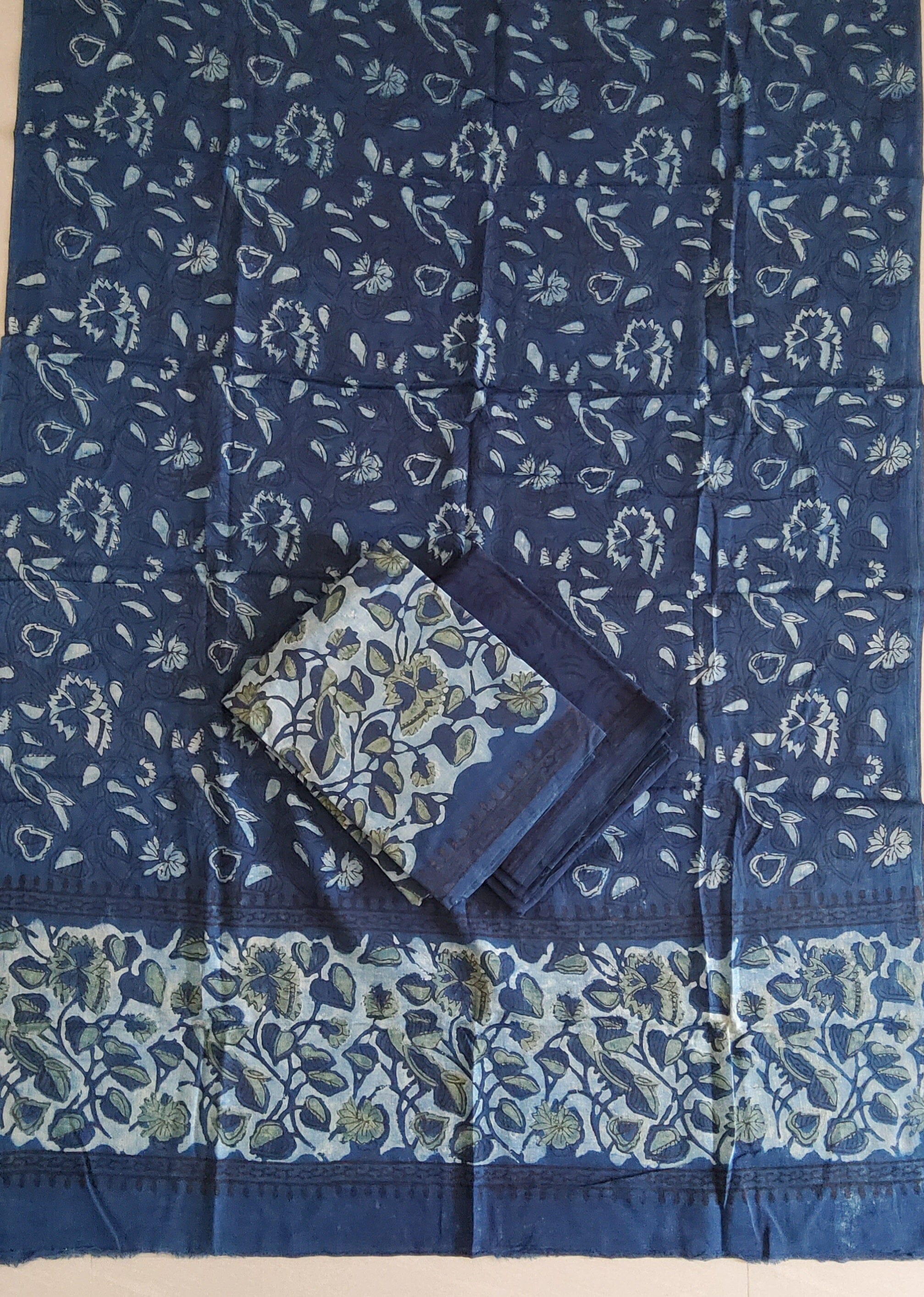 Buy naturally dyed hand block printed cotton suit material | Khamir –  khamircrafts