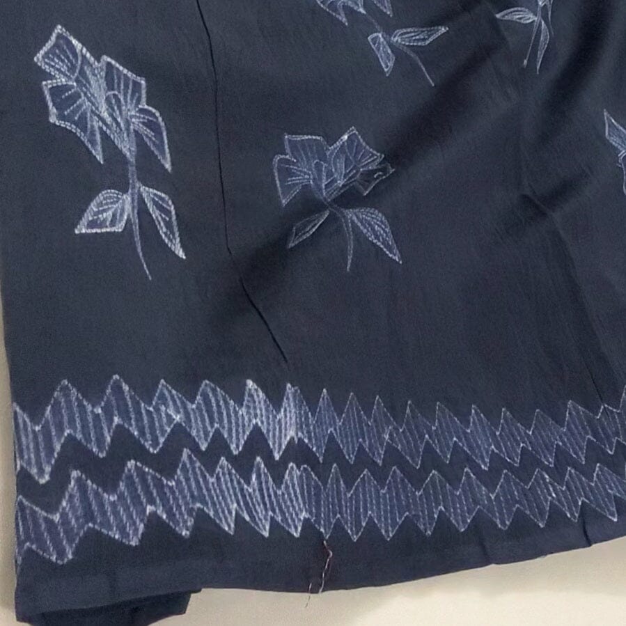 Authentic Needle shibori Chanderi Silk Cotton Saree with Blouse