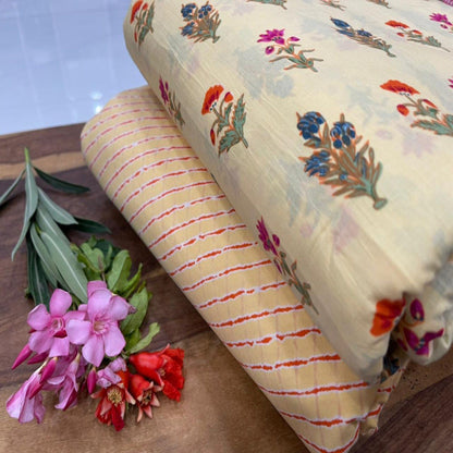 bagru Printed Cotton Top Bottom set