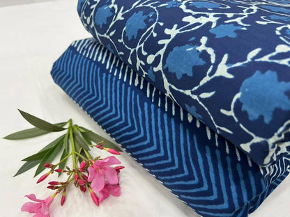 Bagru Block Print Pure Cotton Top Bottom Set