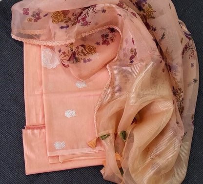 Banarasi Chanderi Silk Dress Material