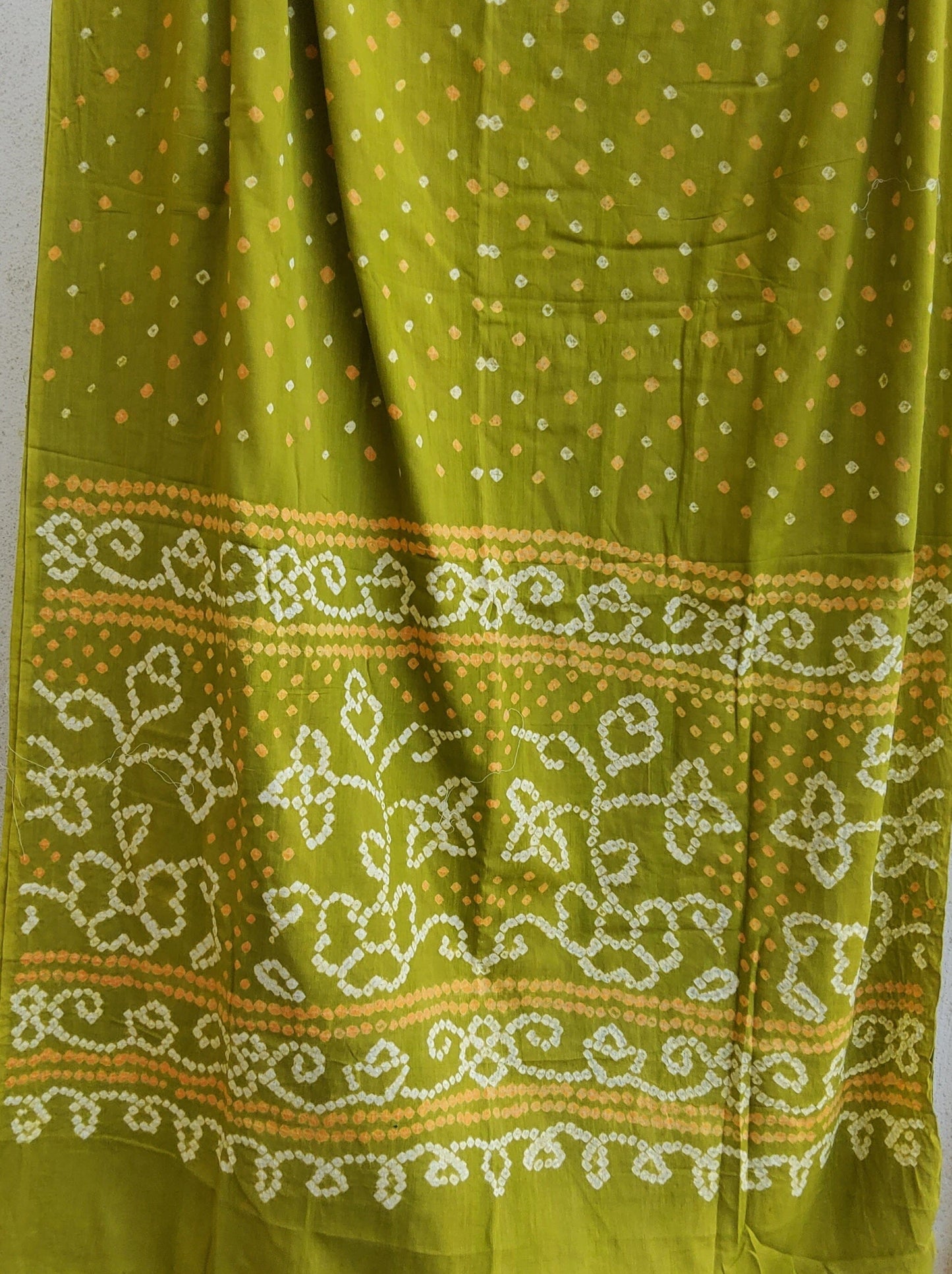 Bandhej Satin Cotton Saree with blouse