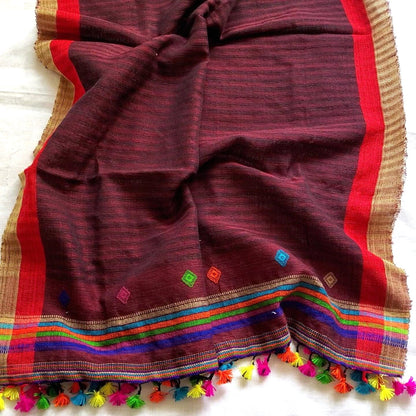 Bhujodi Embroidered Cotton Stole