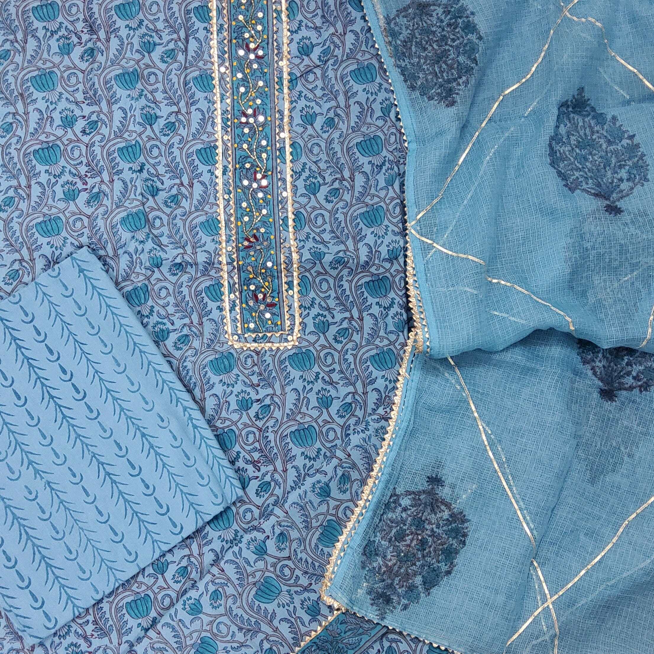 ABANAA, Luxury Premium Quality Denim Cotton Soft Fabric With Thread Wo –  www.soosi.co.in