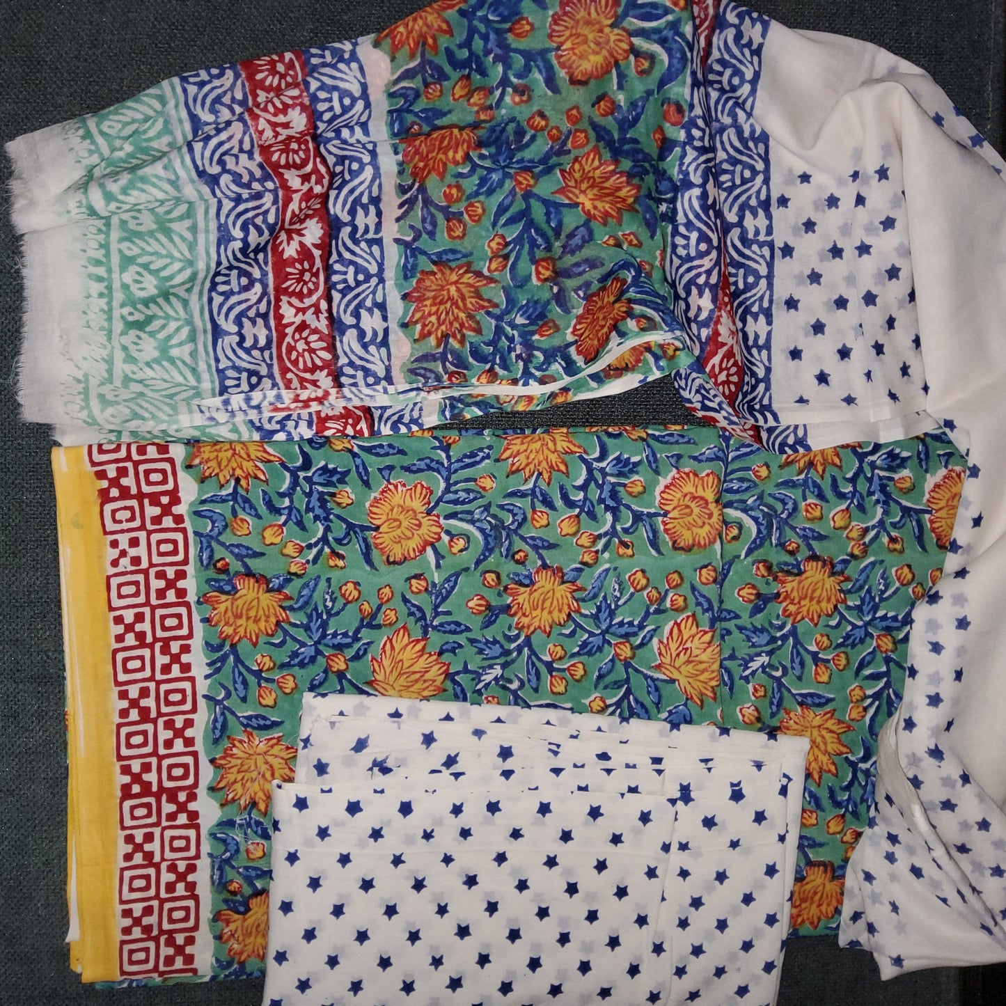 Bagru Printed Cotton Dress Material with Cotton Dupatta