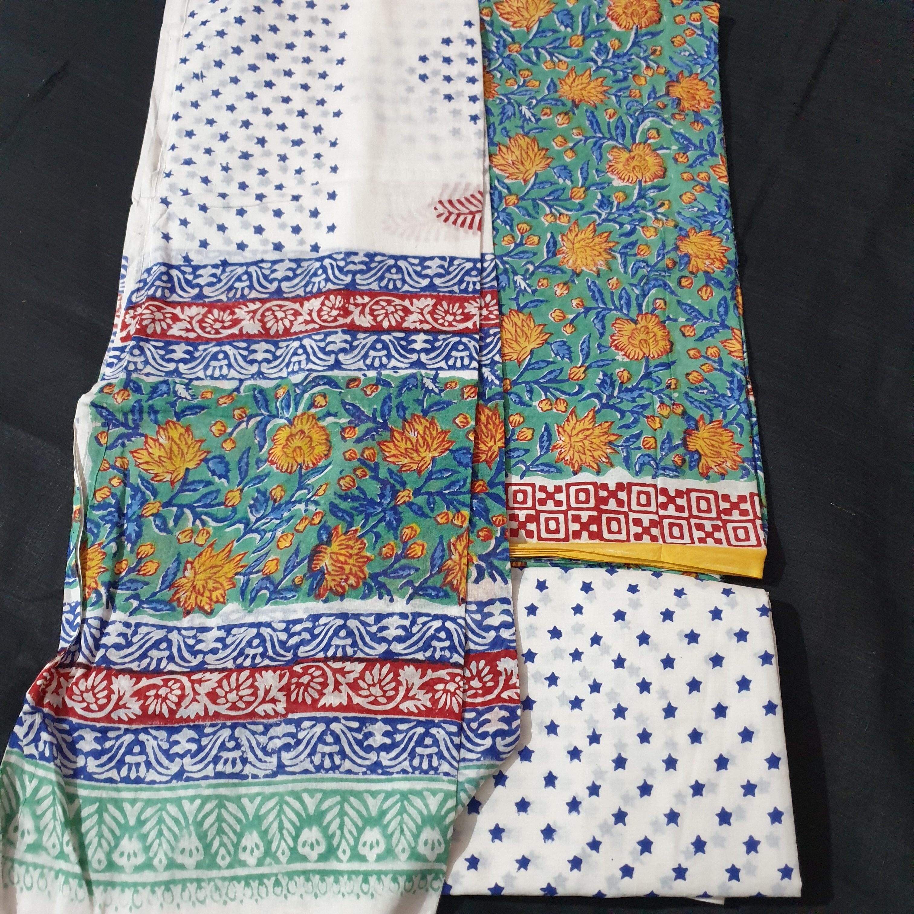 Cotton Dress Material With Cotton Dupatta. | Cotton dress material, Cotton  dresses, Dress materials