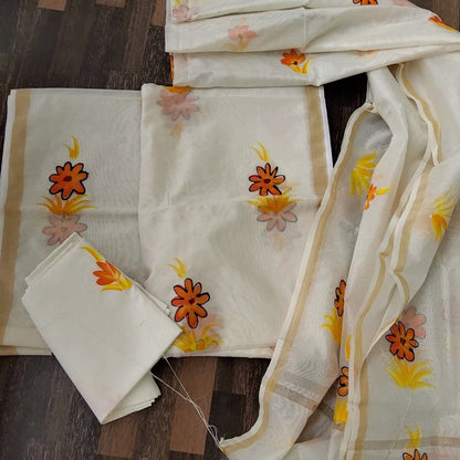 Chanderi Bagru HandBlock Printed Dress Material