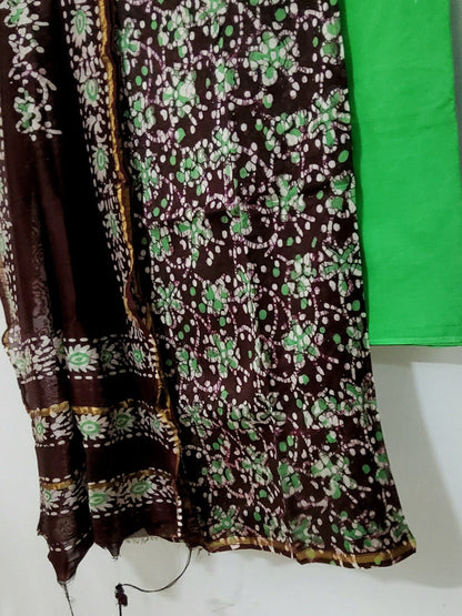 Chanderi Hand Block Printed Dress Material