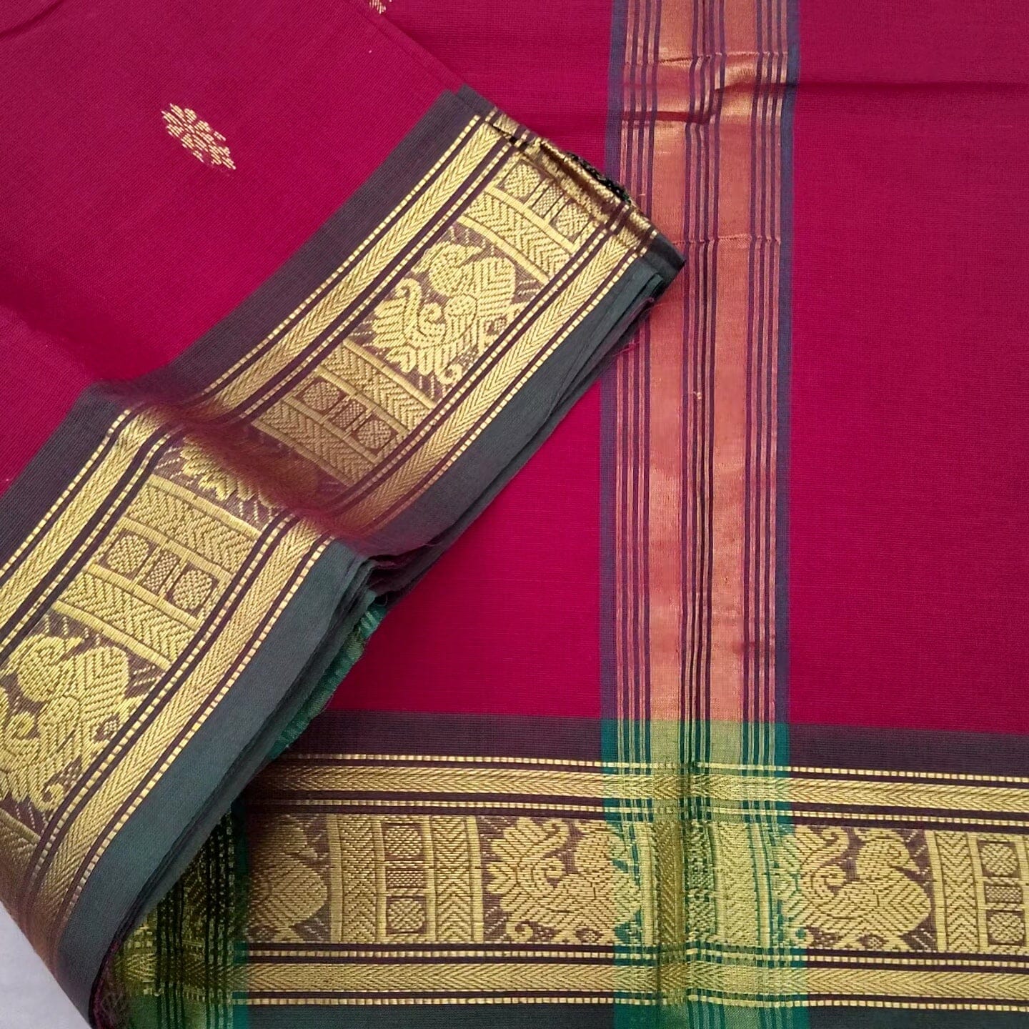 SAREES on Instagram: “Matching with kalamkari blouse for 1300 +$ Only saree  for 1200 +$ Mix and Match of chettinad High Qu… | Kalamkari blouse, Cotton  saree, Saree