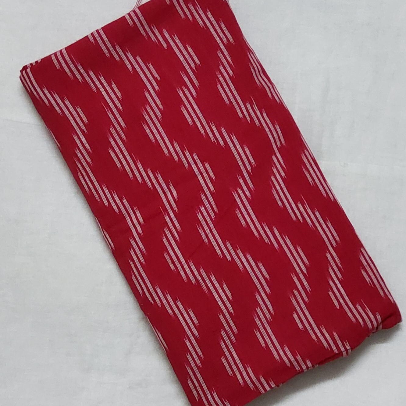 Deep Red Ikat Cotton Fabric (2.5 meter)