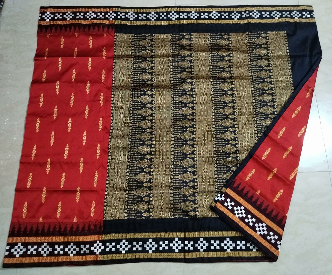 Pasapalli and bandha silk Sambalpuri Pata saree utkal Lakshmi (Multicolour)  New Design - Swadeshi Dhaaga | स्वदेशी धागा