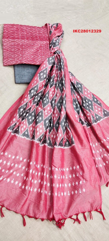 Double Ikat Cotton Dress Material